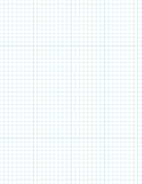 1/4-inch Grid Paper - Blue with 4x4 Grid