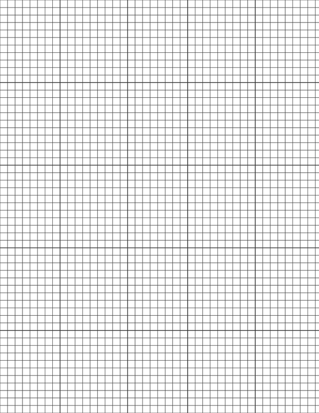 1/5-inch Grid Paper - Black with 5x5 Grid