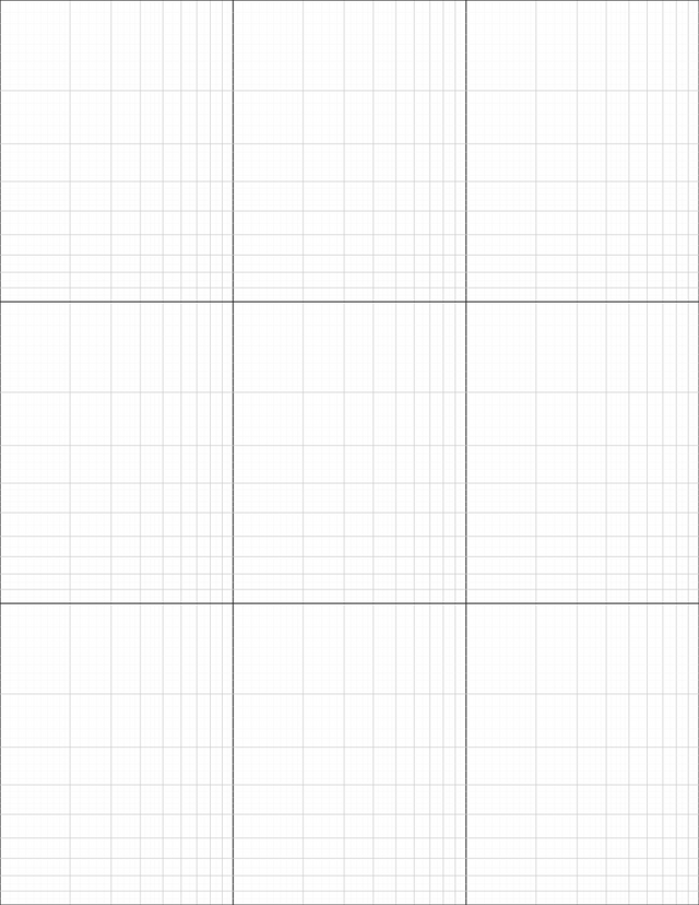 Logarithmic Graph Paper (3x3 cycles) - Gray