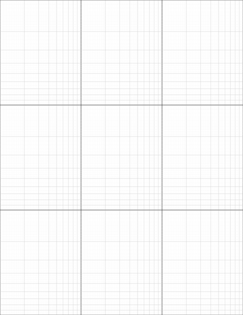 Logarithmic Graph Paper (3x3 cycles) - Gray