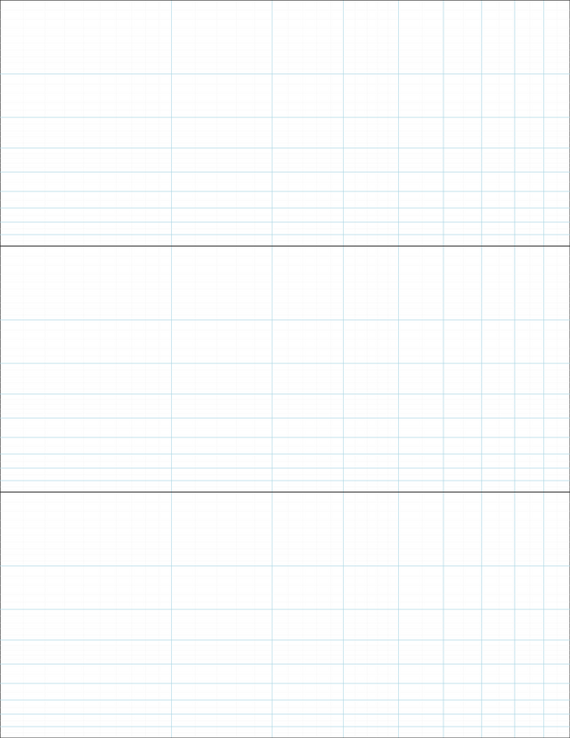 Logarithmic Graph Paper (1x3 cycles) - Blue
