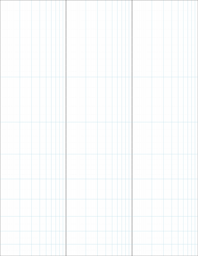 Logarithmic Graph Paper (3x1 cycles) - Blue