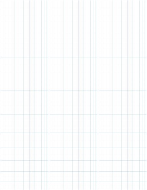 Logarithmic Graph Paper (3x1 cycles) - Blue