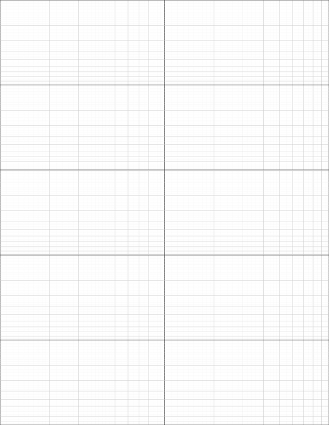 Logarithmic Graph Paper (2x5 cycles) - Gray