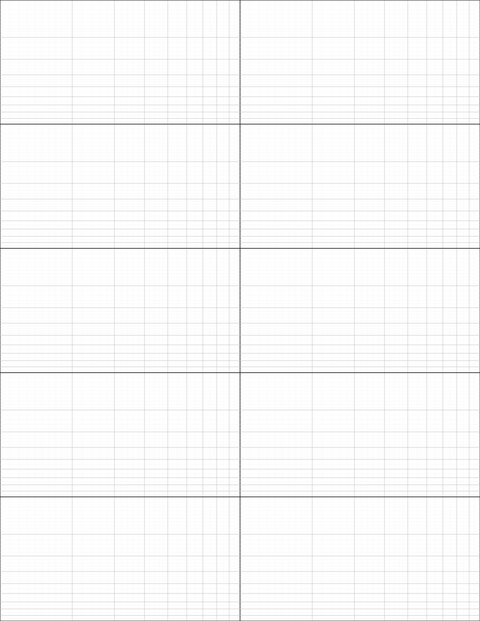 Logarithmic Graph Paper (2x5 cycles) - Gray