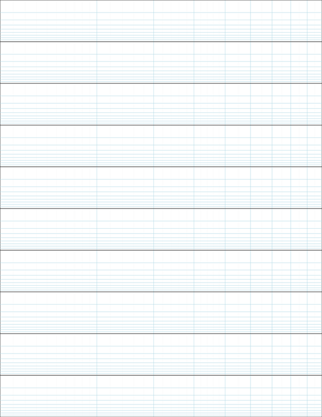 Logarithmic Graph Paper (1x10 cycles) - Blue