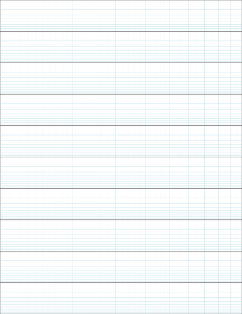Logarithmic Graph Paper (1x10 cycles) - Blue