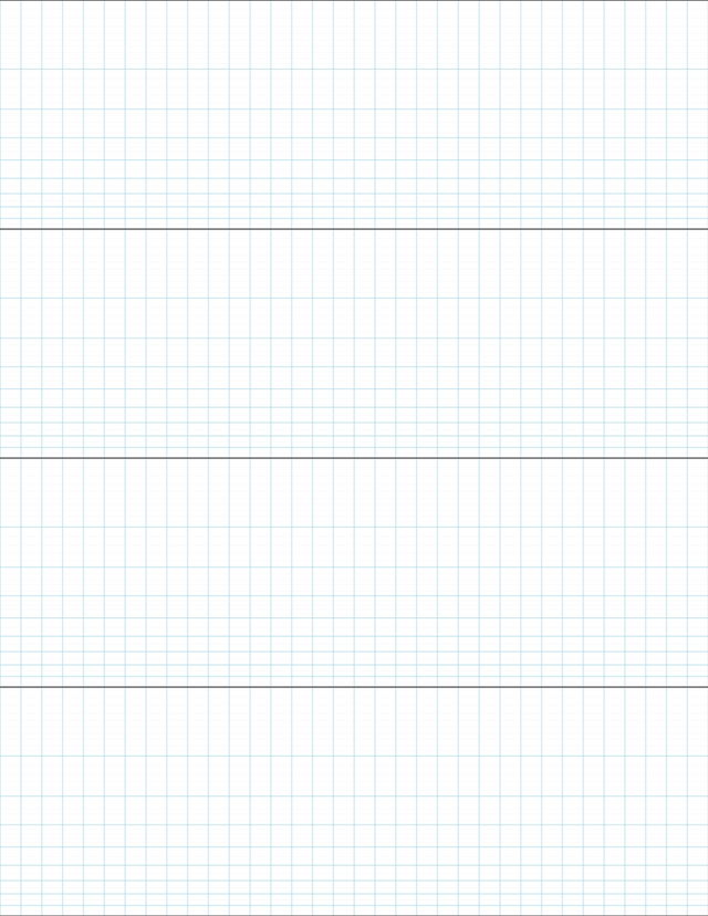 Semi-log Graph Paper (4x4 cycles) - Blue