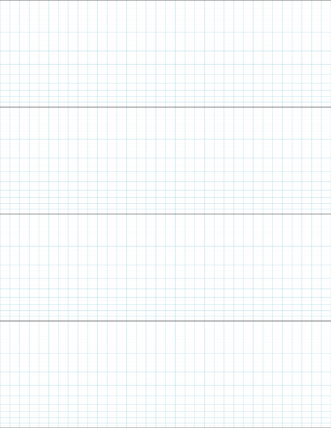 Semi-log Graph Paper (4x4 cycles) - Blue