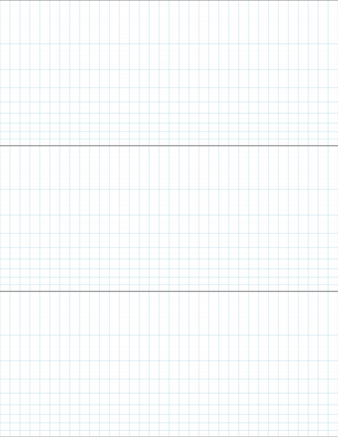 Semi-log Graph Paper (1x3 cycles) - Blue