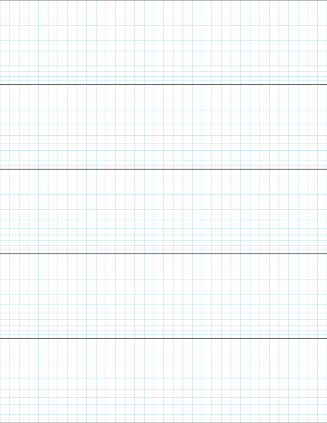 Semi-log Graph Paper (2x5 cycles) - Blue