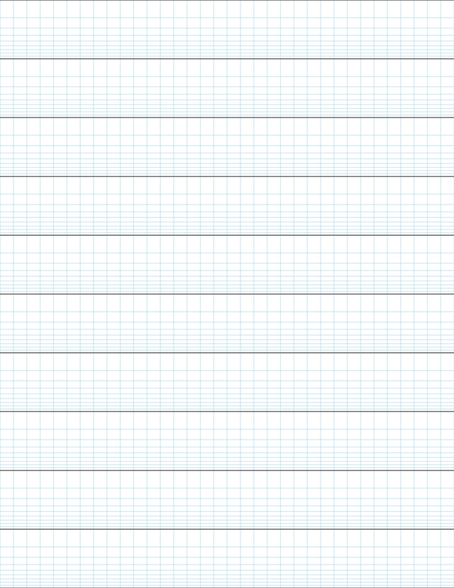 Semi-log Graph Paper (1x10 cycles) - Blue