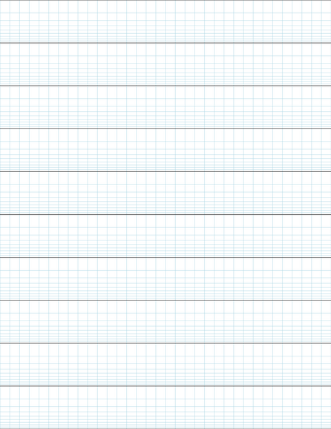 Semi-log Graph Paper (1x10 cycles) - Blue