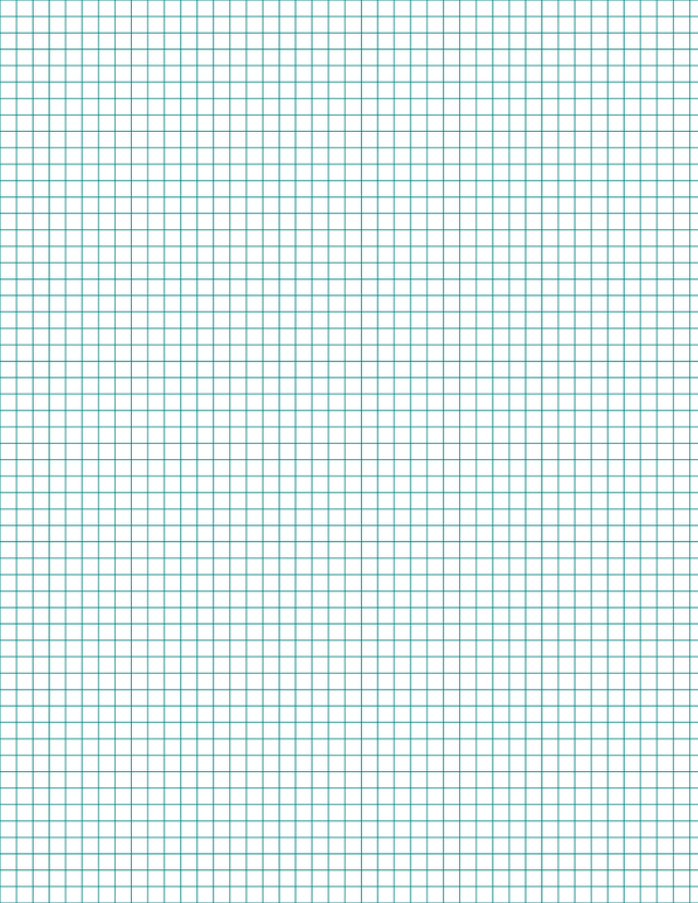 1/5-inch Grid Paper - Teal Standard
