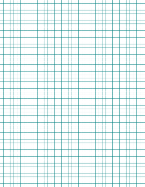 1/5-inch Grid Paper - Teal Standard