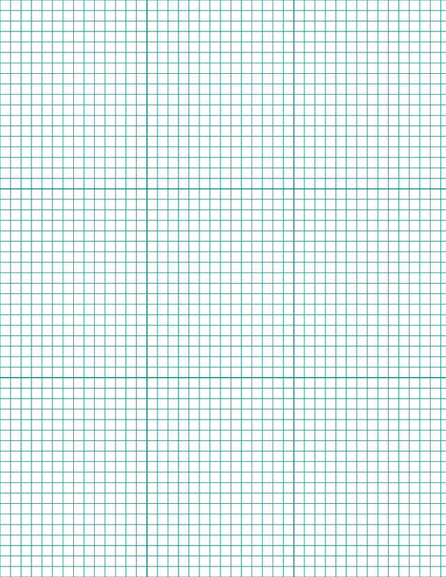 1/5-inch Grid Paper - Teal with 3x3 Grid